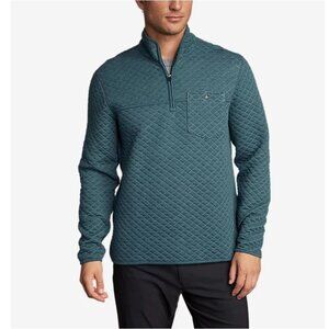 Eddie Bauer Men's Fortify Quilted 1/4 Zip Sweatshirt Pullover‎ Teal Blue Sz M